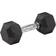 Master Fitness Rubber Chrome Hex Dumbbell 7kg