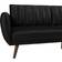 Novogratz Brittany Futon Black Faux Leather Sofa 207cm 3 Seater