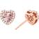 Michael Kors Heart Studs - Rose Gold/Transparent/Pink