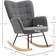 Homcom Wingback Nursing Dark Grey Rocking Chair 101cm