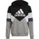 Adidas Colorblock Fleece Hoodie - Black/Medium Grey Heather/White (HA4007)