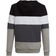 Adidas Colorblock Fleece Hoodie - Black/Medium Grey Heather/White (HA4007)