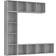 vidaXL Bookcase Gray Sonoma Oak Bokhylla 180cm