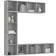 vidaXL Bookcase Gray Sonoma Oak Bokhylla 180cm