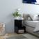 vidaXL Engineered Wood Black Sängbord 35x35cm
