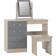 SECONIQUE Nevada Grey Gloss/Light Oak Dressing Table 40.5x100cm 3pcs