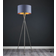 MiniSun Camden Grey & Copper Floor Lamp 155cm