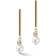 Coeur de Lion Asymmetry Earrings - Gold/Pearl/Transparent