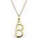 Gemondo Initial A-Z Letter Necklace - Gold/Diamond