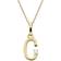 Gemondo Initial A-Z Letter Necklace - Gold/Diamond