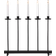 Konstsmide Metal Black Adventsljusstake 45.5cm