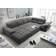 Stella Trading WAYNE Convertible Dark Gray Sofa 340cm 5 personers