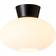 Belid Bullo Black/Opal Glass Ceiling Flush Light 27cm