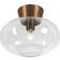 Belid Bullo Oxide/Clear Glass Takplafond ∅ 27cm