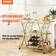 VEVOR Bar Cart Gold 3 Tiers Rullbord 35.1x111cm