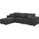 Lilola Home Harvey Collection Dark Gray Sofa 116" 3 Seater