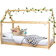 Treehouse House Style Wooden Pine Kids Bed Frame 38.6x77.2"