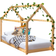 Treehouse House Style Wooden Pine Kids Bed Frame 38.6x77.2"