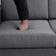 Homcom 833-519 Grey Sofa 82cm 3-Sitzer