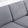 Homcom 833-519 Grey Sofa 82cm 3-Sitzer