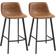 Homcom Industrial Brown Bar Stool 91cm 2pcs