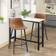 Homcom Industrial Brown Bar Stool 91cm 2pcs