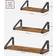 Vasagle Floating Rustic Brown/Black Vägghylla 40cm 3st