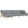 vidaXL Fabric Light Gray Soffa 279cm 3-sits