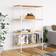 vidaXL -4 Tier Shelf White and Oak Reolsystem 80x130cm