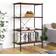 vidaXL -4 Tier Shelf Black and Natural Reolsystem 80x130cm