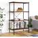 vidaXL -4 Tier Shelf Black and Natural Shelving System 80x130cm