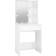 vidaXL 60x40x140cm High Gloss White Sminkbord 40x60cm