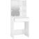 vidaXL 60x40x140cm High Gloss White Sminkbord 40x60cm