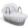 Clair De Lune Waffle Grey Wicker Moses Basket 11.4x26"