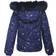 Rokka&Rolla Girl's Heavyweight Puffer Jacket - Astral Aura With Gold Star Print