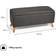 VonHaus Ottoman Storage Bench 100x44cm