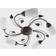 Lindby Stefania Black/White/Gold Ceiling Flush Light ∅ 58cm