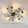 Lindby Stefania Black/White/Gold Ceiling Flush Light ∅ 58cm