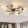 Lindby Stefania Black/White/Gold Ceiling Flush Light ∅ 58cm