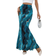 Shein Marble Print Mermaid Hem Lettuce Trim Mermaid Hem Skirt