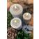 Deluxe Homeart Real Flame Bloklys Sand LED-ljus 10cm