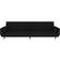 vidaXL Velvet Black Soffa 220cm 2-sits