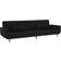 vidaXL Velvet Black Soffa 220cm 2-sits