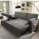 VanAcc Storage Chaise for Living Room Linen Grey Sofa 84" 3 Seater