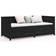 vidaXL Day Bed Black Canapé 207.5cm