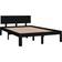 vidaXL 4FT Solid Wood Black 120x190cm