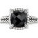 David Yurman Chatelaine Pavé Bezel Ring - Silver/Black/Daimond