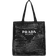 Prada Raffia Tote Bag - Black