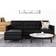 Loft24 Hartford Bed Black Soffa 213cm 3-sits