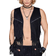 Shein Men Studded Detail Fringe Trim Vest Jacket